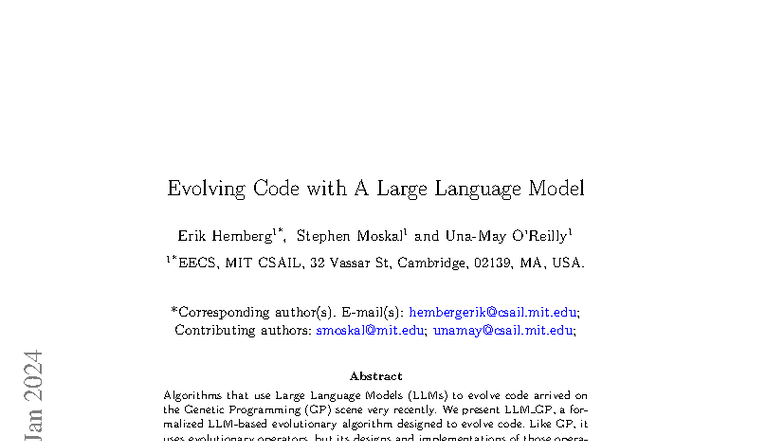 2401 - ... - Evolving Code with A Large Language Model Erik Hemberg1 ...