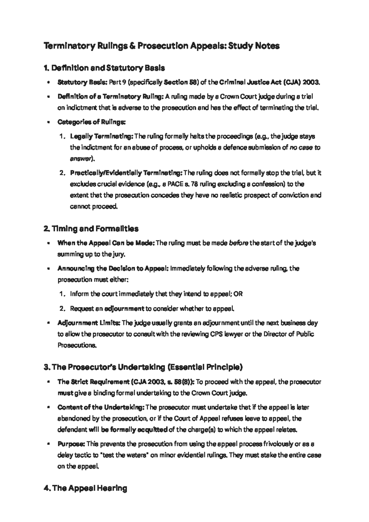 CJA 2003: Study Notes on Terminatory Rulings & Prosecution Appeals ...