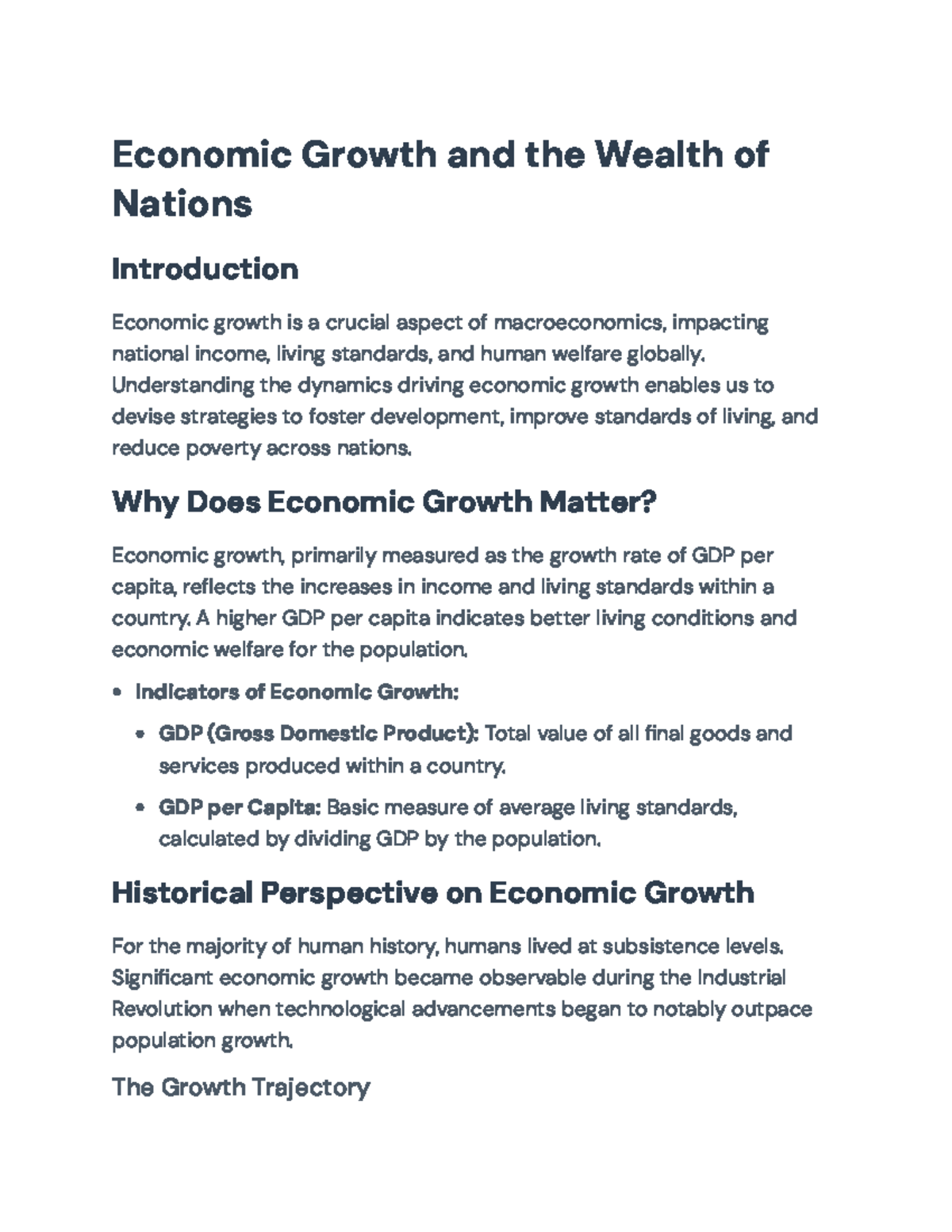 Economic Growth and Its Impact on Global Wealth and Living Standards ...