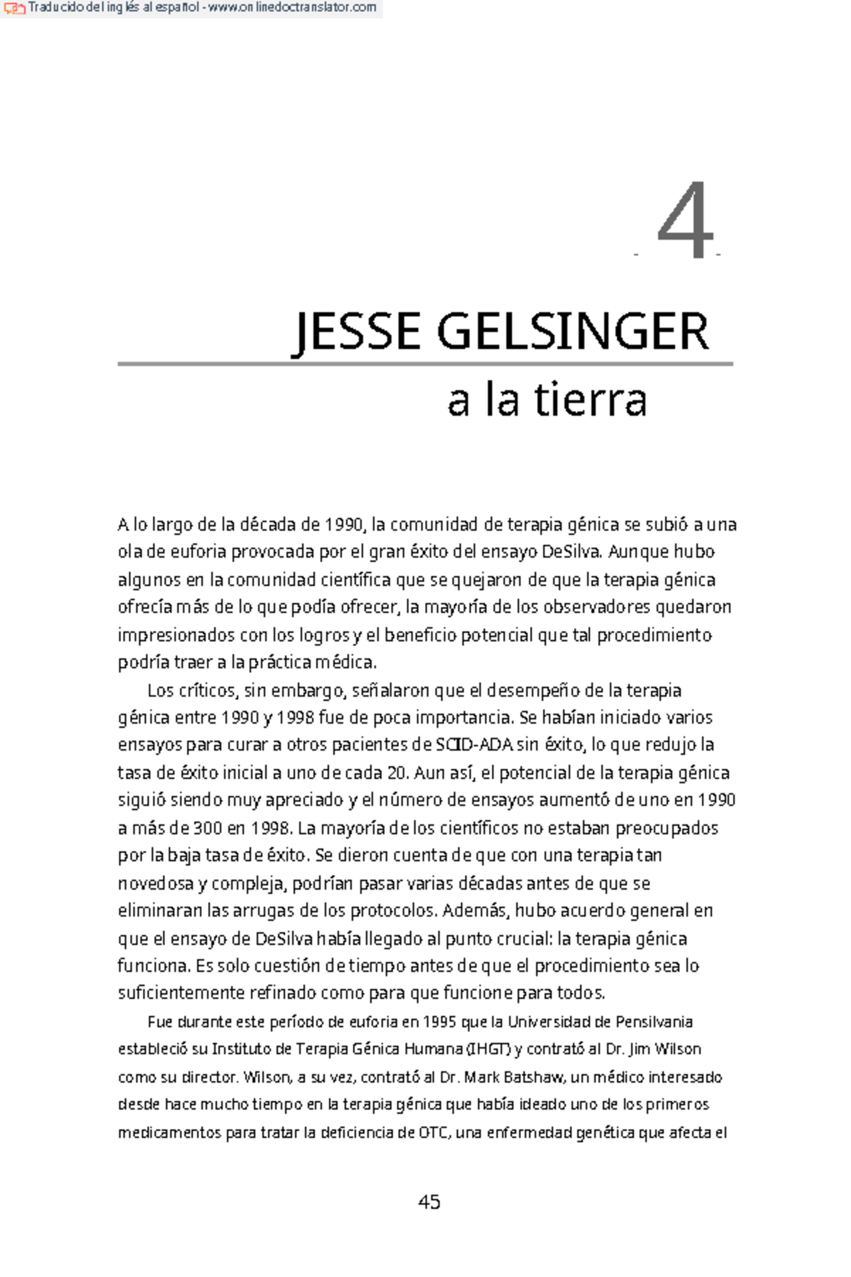 Estudio de Caso: Jesse Gelsinger y la Terapia Génica OTC 1999-2001 - Studocu
