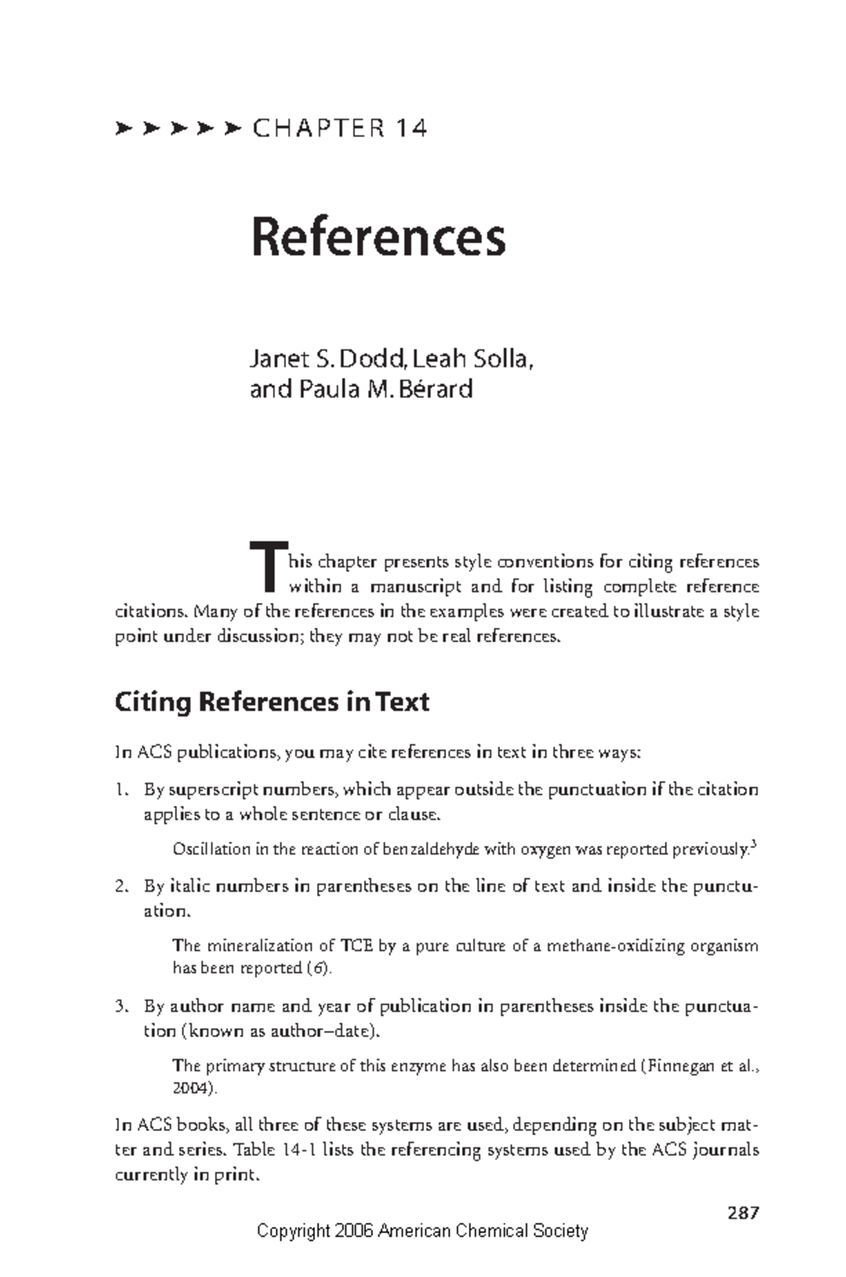 ACS Style Guide - eeeee - 287 C H A P T E R 1 4 References Janet S ...