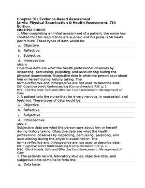 Tina Jones Comprehensive Assessment Transcript, Subjective, Objective ...