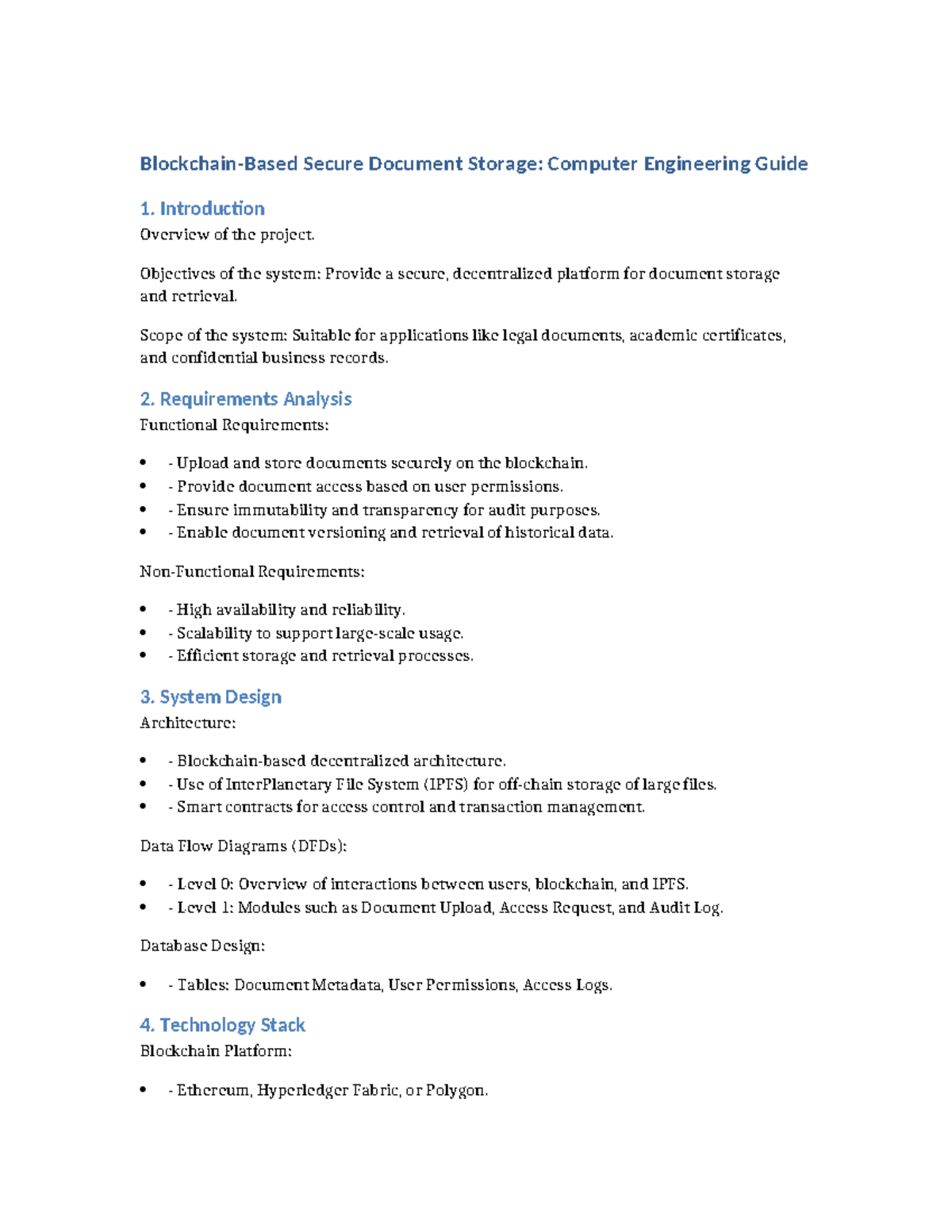 Blockchain Secure Document Storage Guide: CE 101 Overview - Studocu