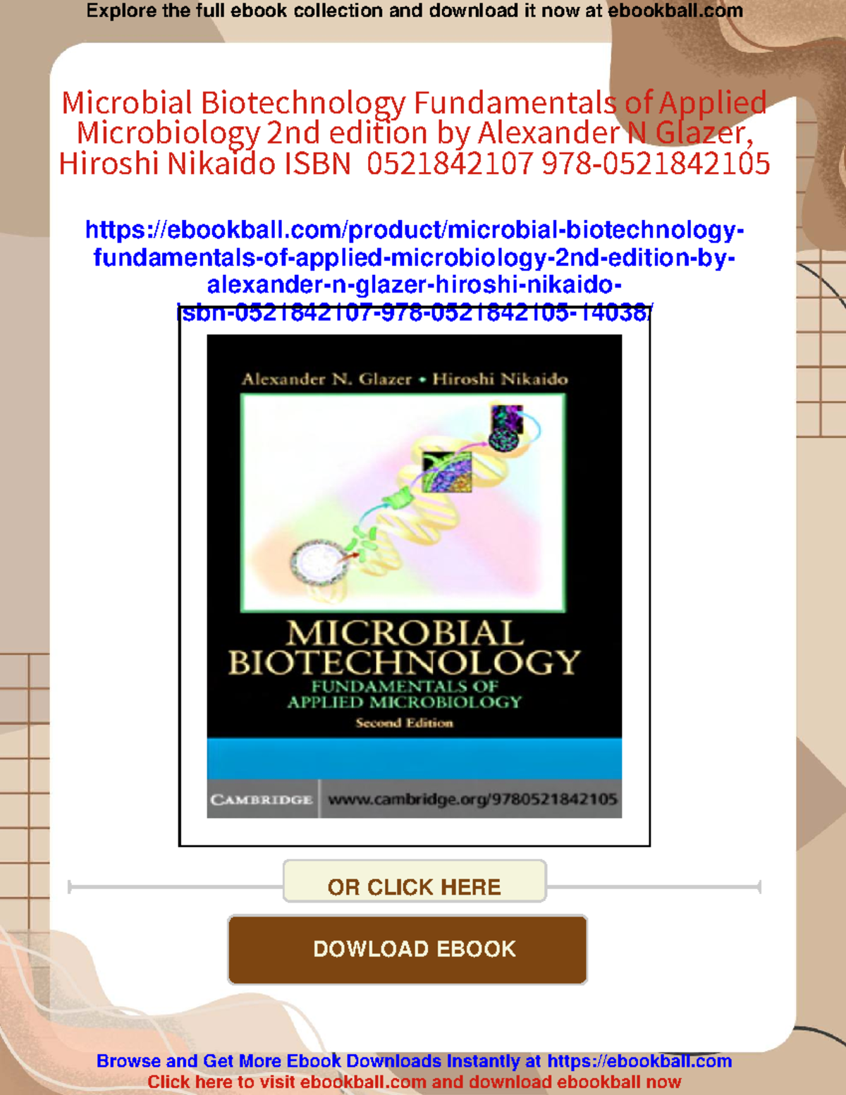 Microbial biotechnology: Fundamentals of applied microbiology, 2nd edition - Studocu