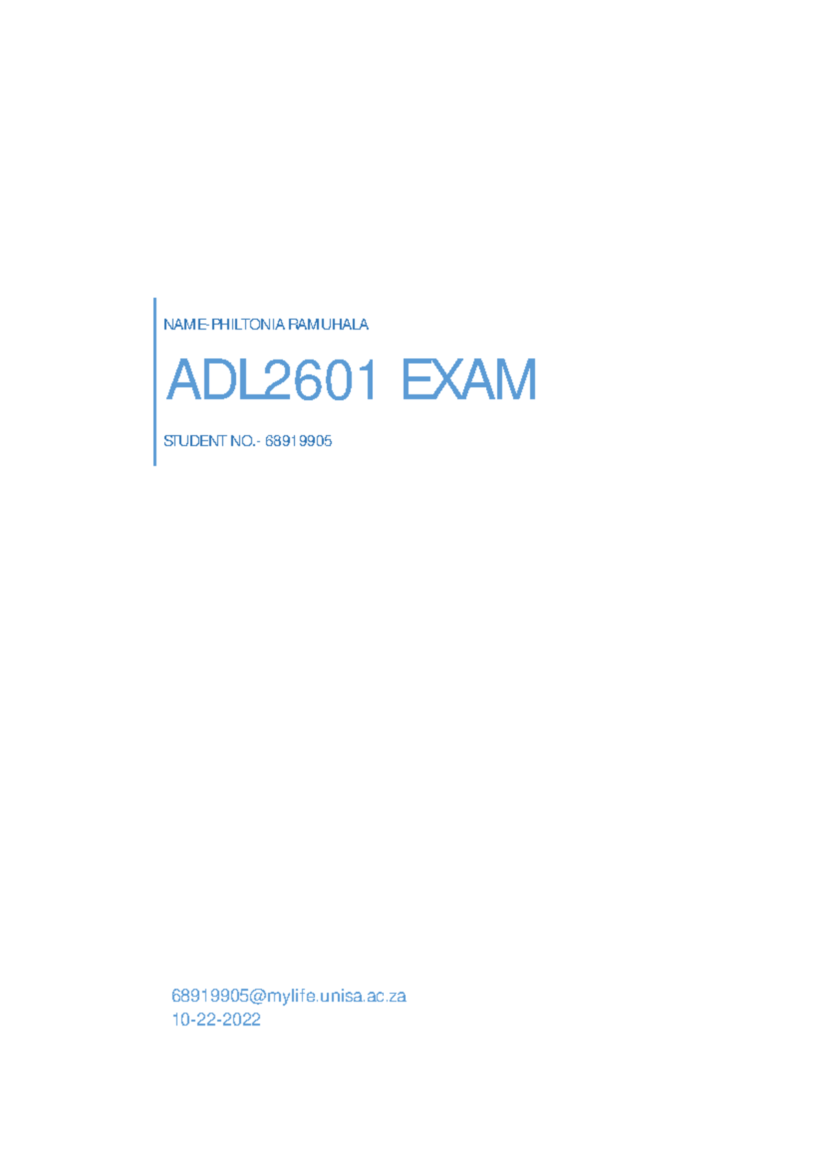 ADL2601 EXAM - Understanding Administrative Law: Key Concepts and ...
