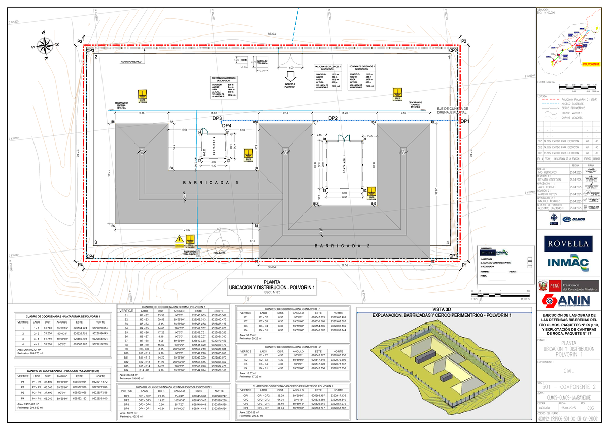 Planos de Polvorín - EJE DE DIQUE - DI_0210 a DI_0225 - Document Preview