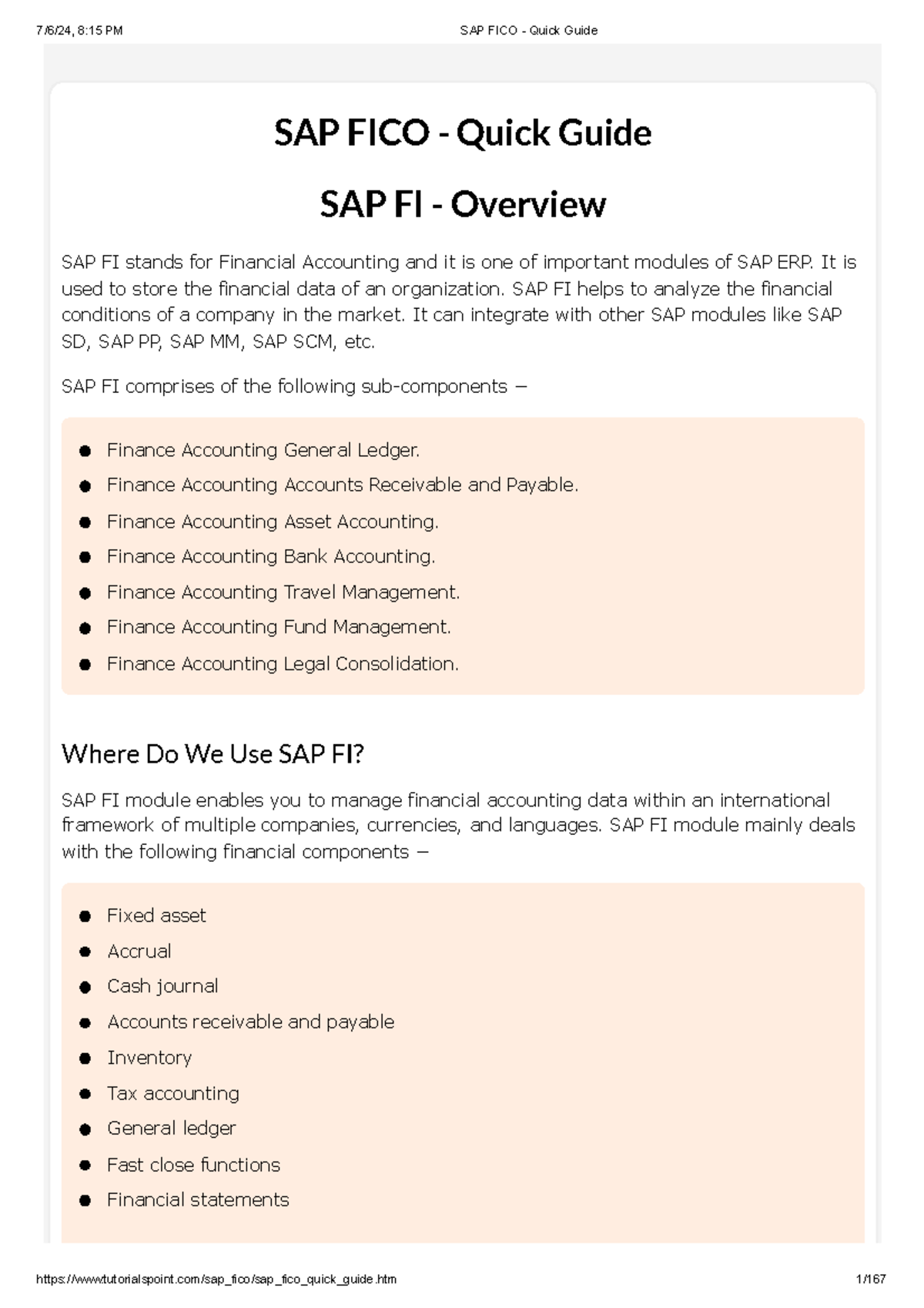 SAP FICO - Quick Guide - It is used to store the financial data of an ...