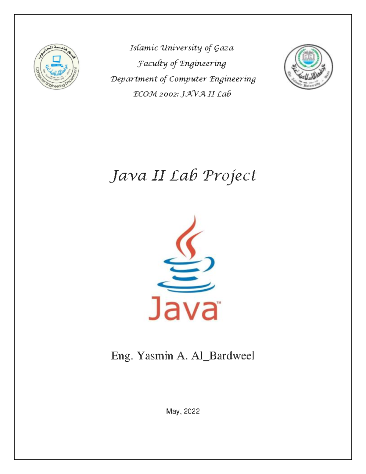 ECOM 2002: Final Project - Java II Lab Online Exam System Overview ...