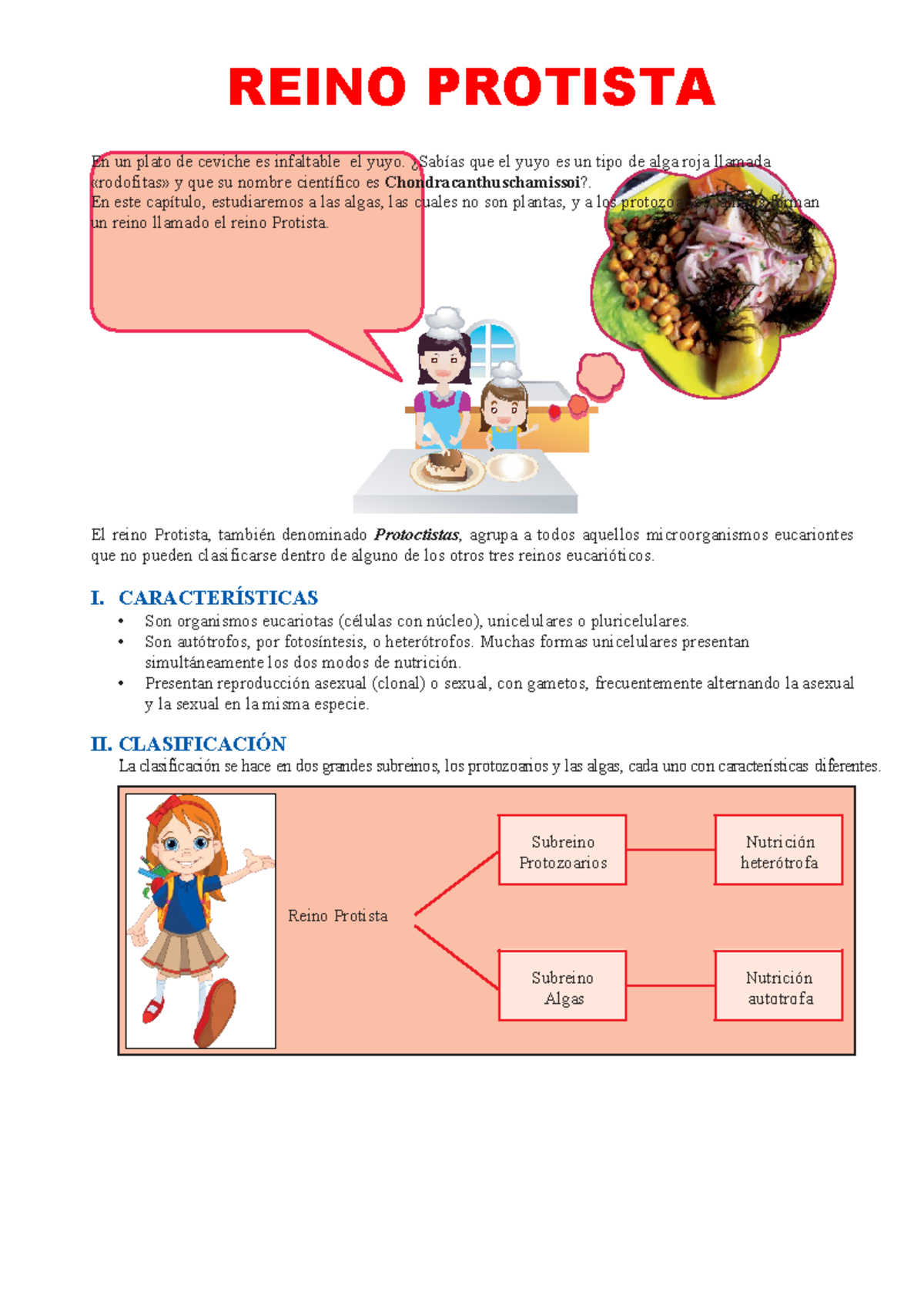Ficha de Estudio: Reino Protista y sus Organismos Eucariotas - Studocu