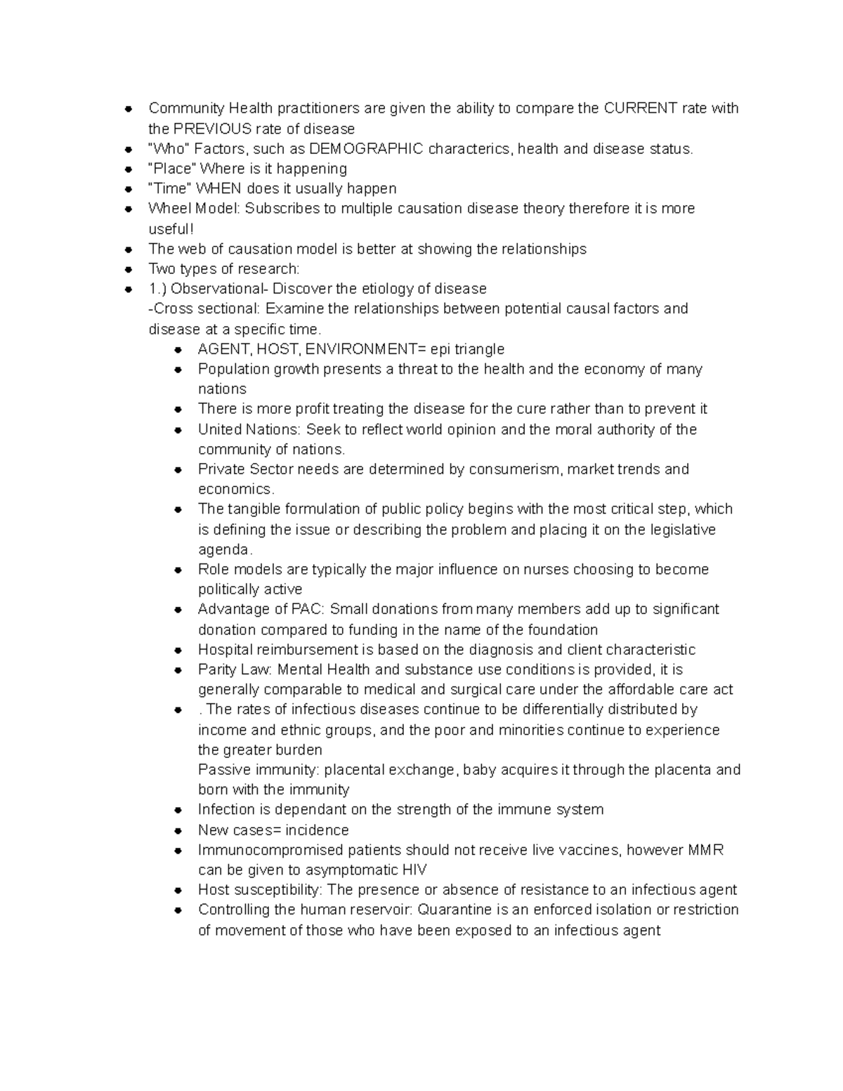 Community Health Final Exam Notes - Key Concepts and Strategies - Studocu