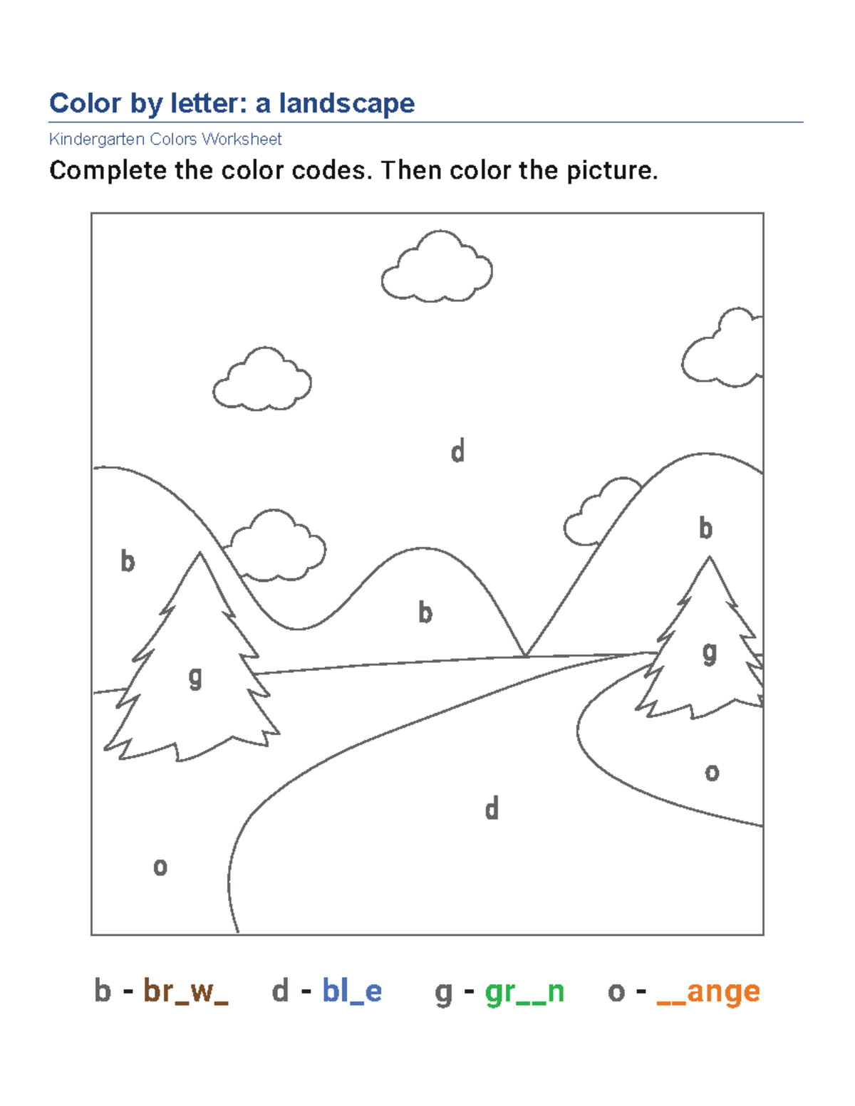 Math 1 - Kindergarten Colors & Counting Worksheets - Studocu
