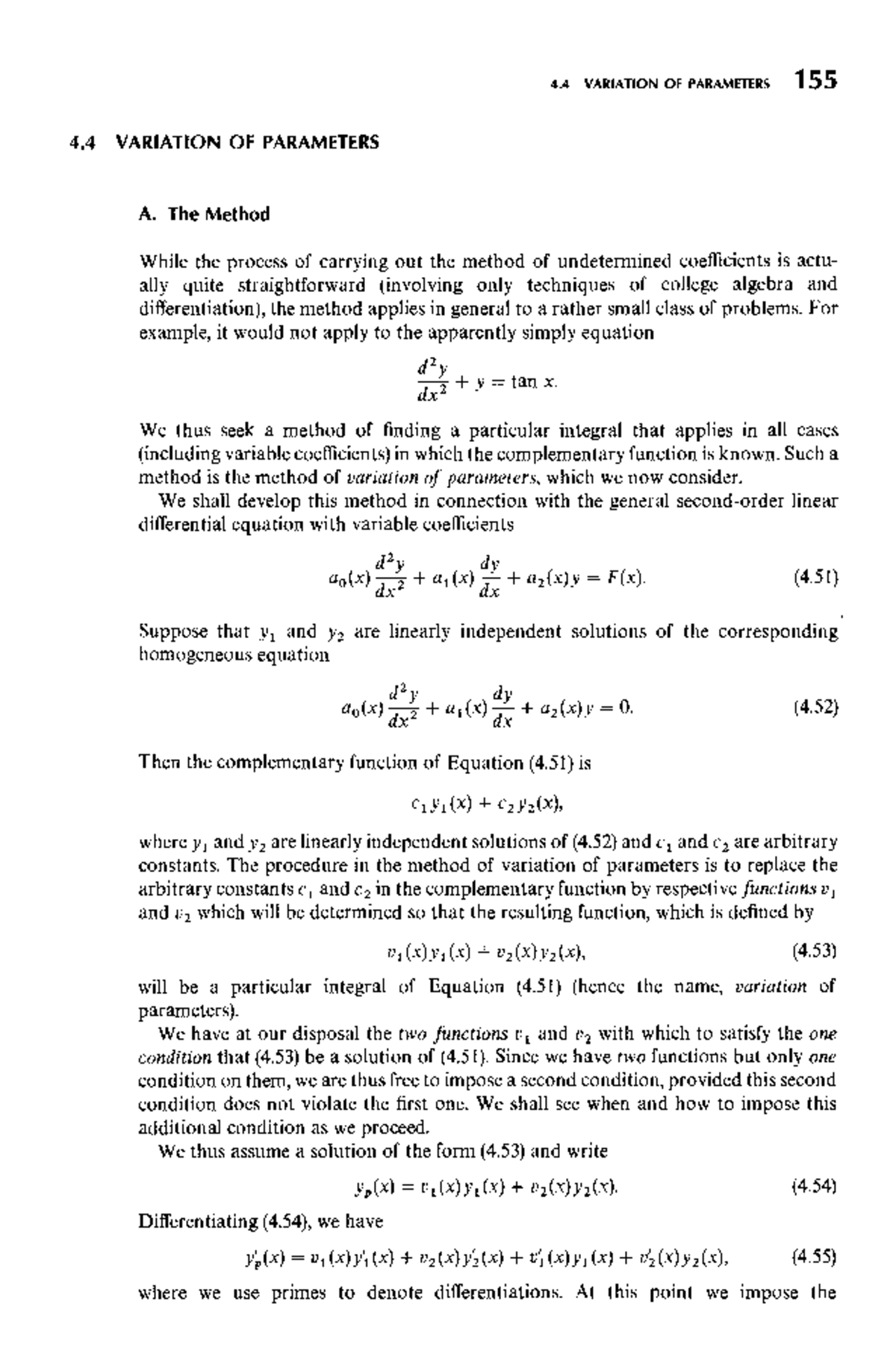 Variation of Parameters: Method and Applications in Differential ...