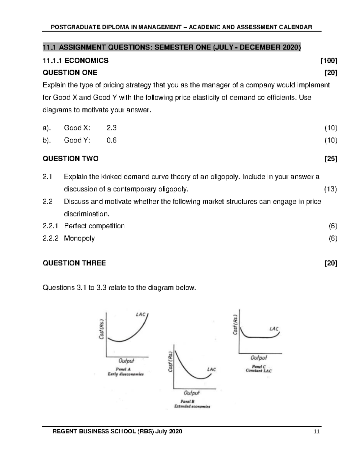 Assignment questions - POSTGRADUATE DIPLOMA IN MANAGEMENT – ACADEMIC ...