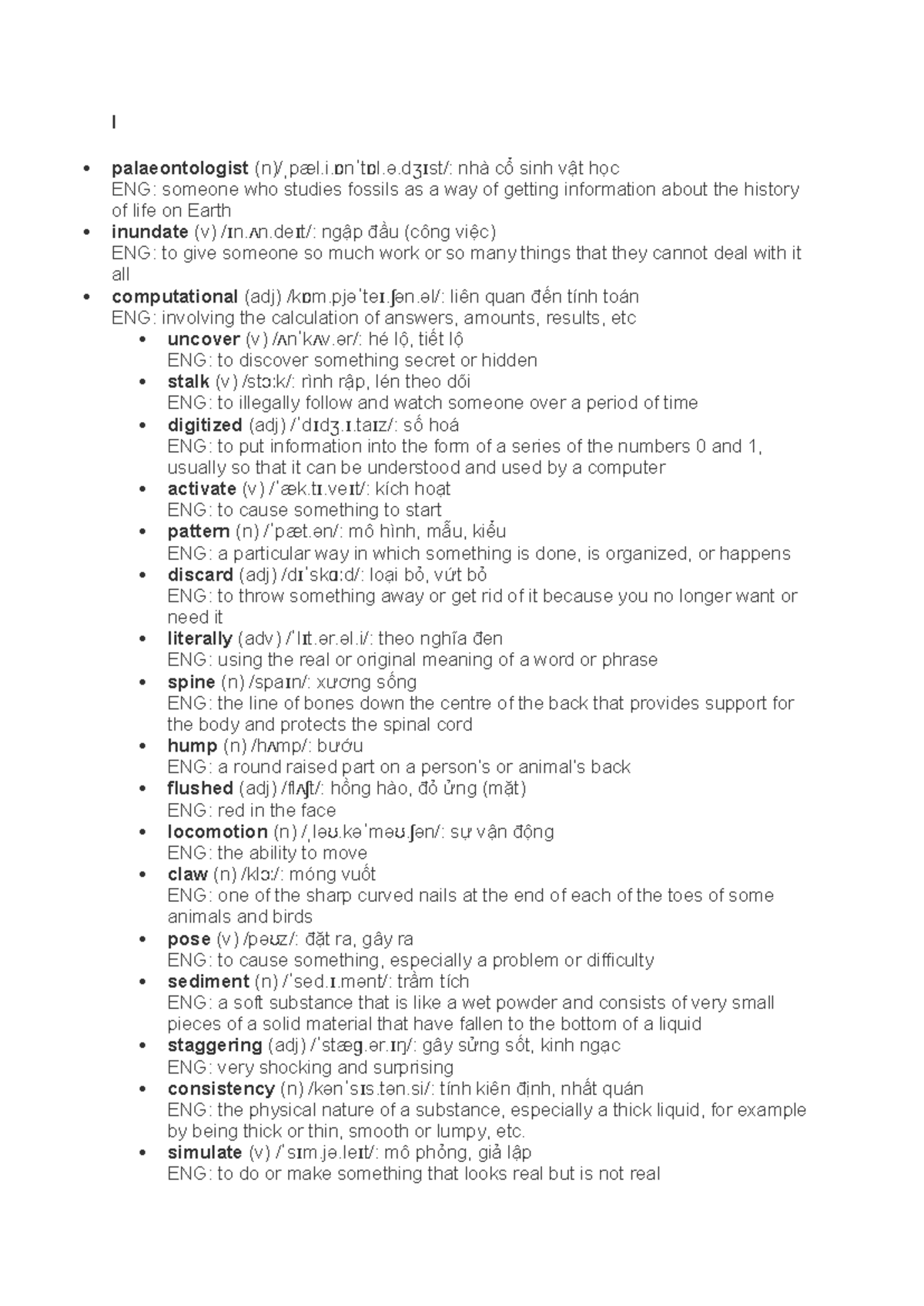 TEST 28 Vocabulary - Key Terms and Definitions - Studocu