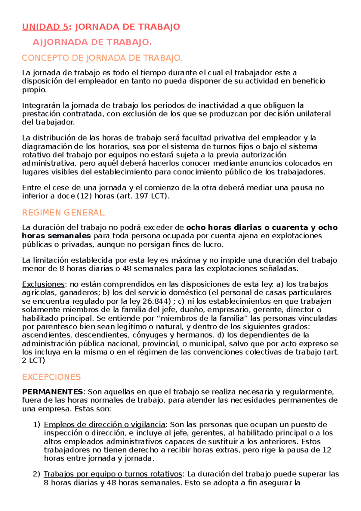 Unidad 5 - Resumenes de clase para parcial - UNIDAD 5: JORNADA DE ...