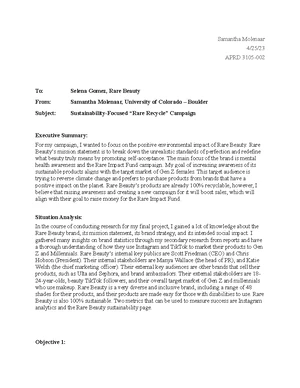 Bonus Assignment Rostir Elements - Samantha Molenaar 4/10/ APRD 3105 PR ...