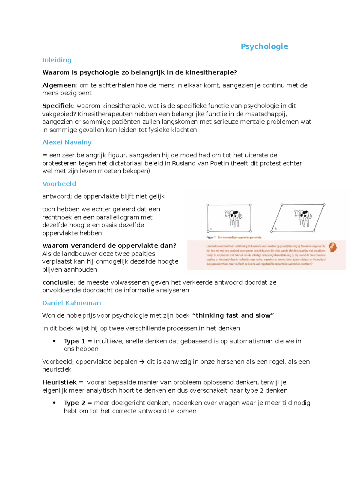 Psychologie Gedrag en Dynamiek in Kinesitherapie: Een Inleiding - Studocu