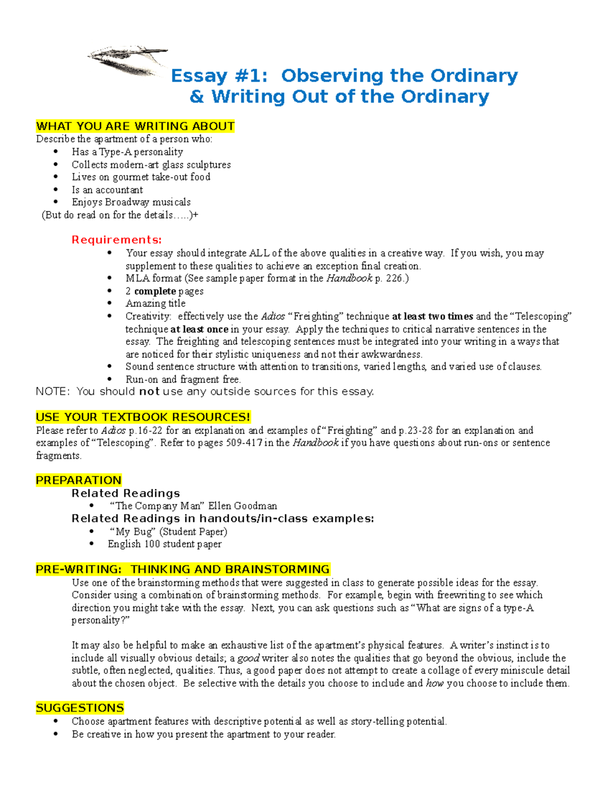 Essay Writing In English Examples