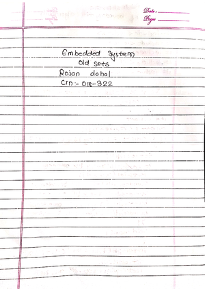 Handwritten Note - not good byt very good - Embedded System Reference ...