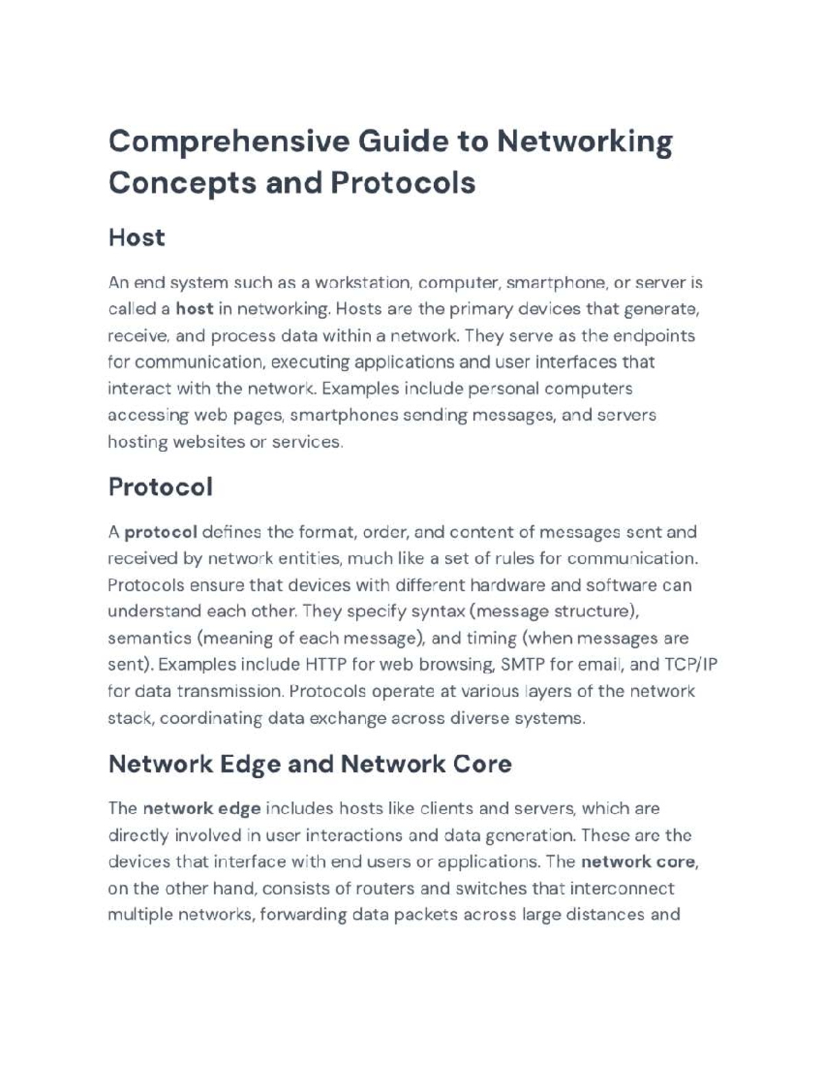 Networking Concepts and Protocols: Exam 1 Study Guide - Studocu