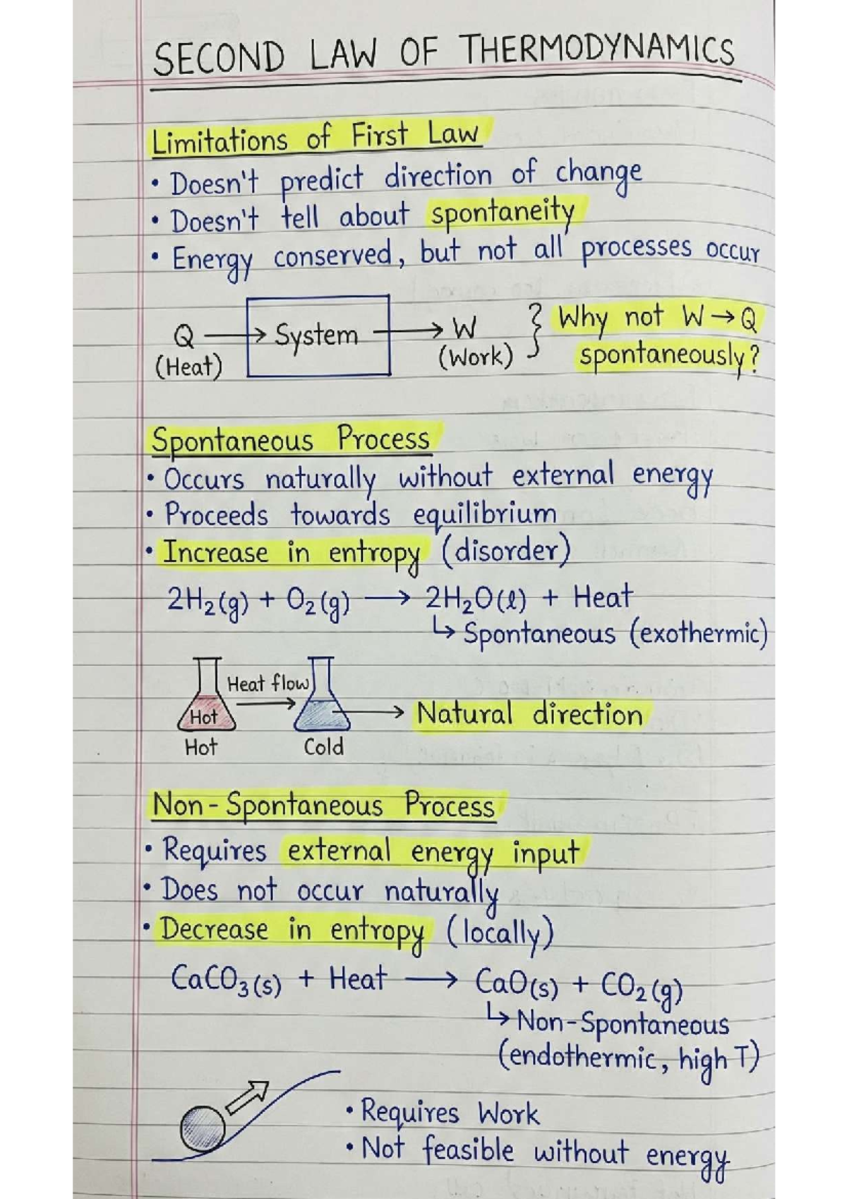 2nd Law of Thermodynamics: Spontaneity and Energy Changes - Studocu
