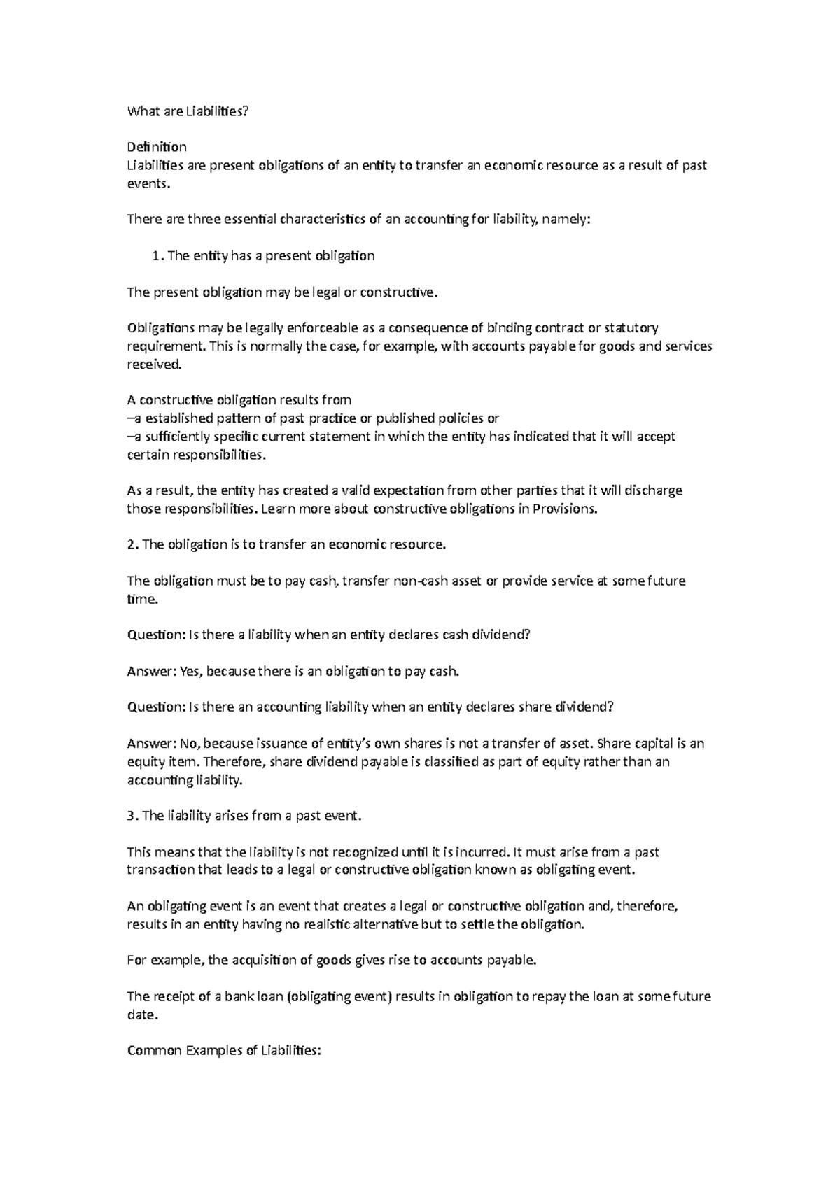 CH 1 - Liabilities - Intermediate Accounting Part 1 Chapter 1 Summary ...