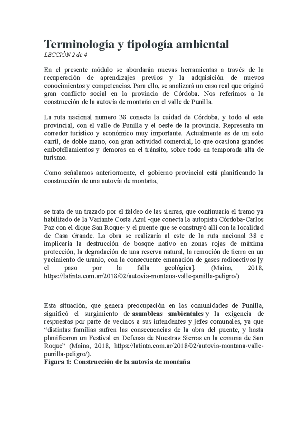 Terminología y Tipología Ambiental: Lección 2 de 4 - Studocu