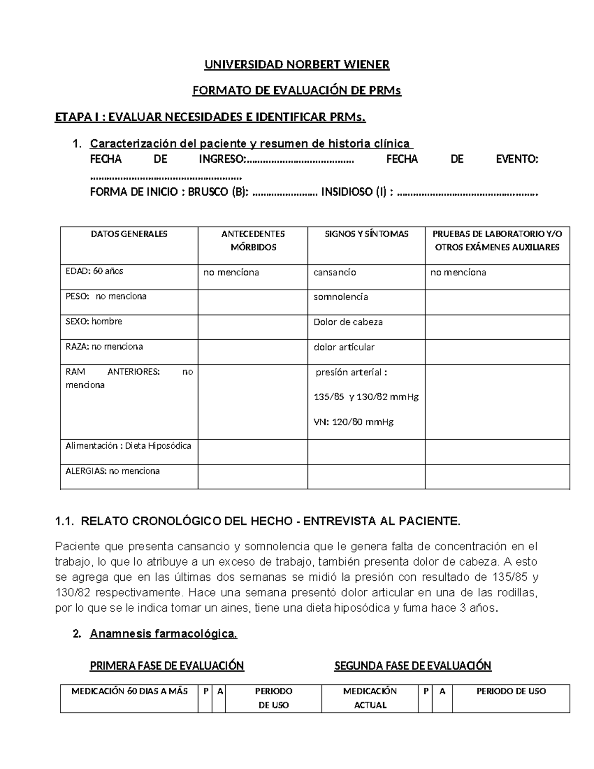 Formato de Evaluación de PRMs - ETAPA I y II (PRM 2023) - Studocu