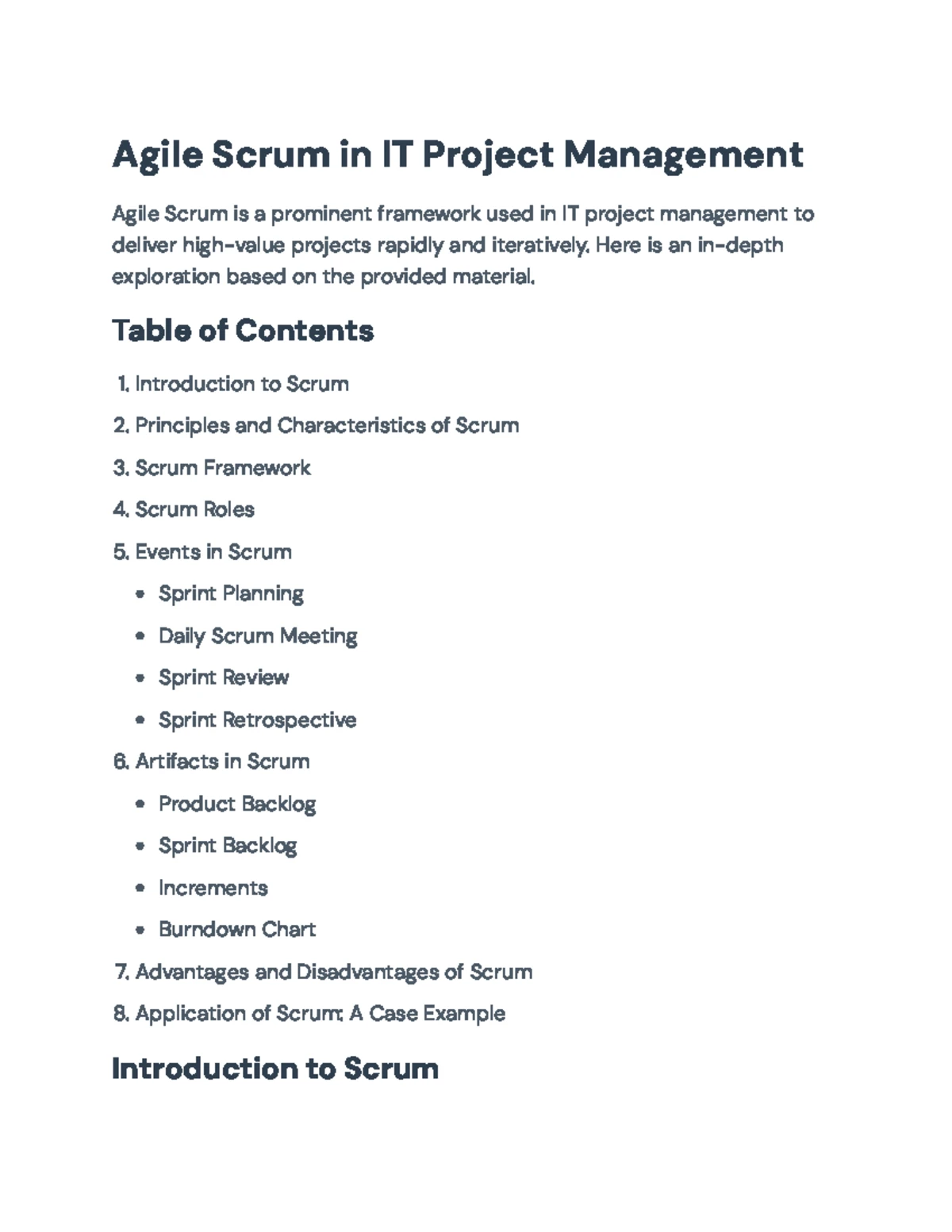 Scrum Framework Overview: Roles, Events, and Artifacts Explained ...