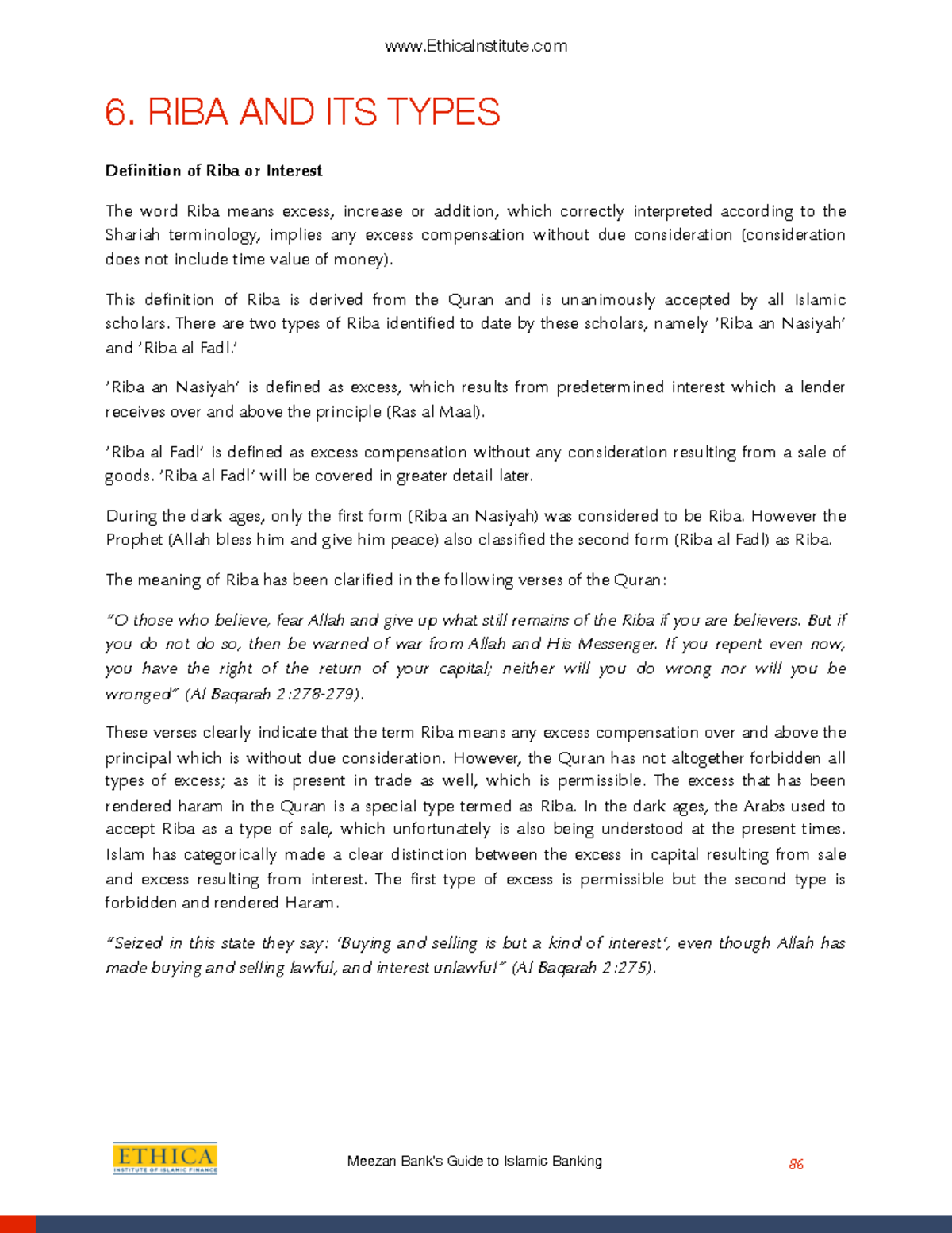 15. RIBA AND ITS TYPES - Basics of Riba in Islamic Finance - Studocu