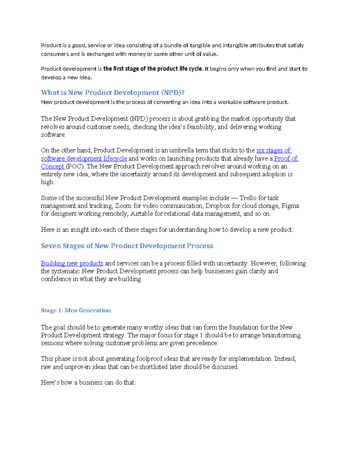New Product Development (NPD) Strategies & Lifecycle Insights - Studocu