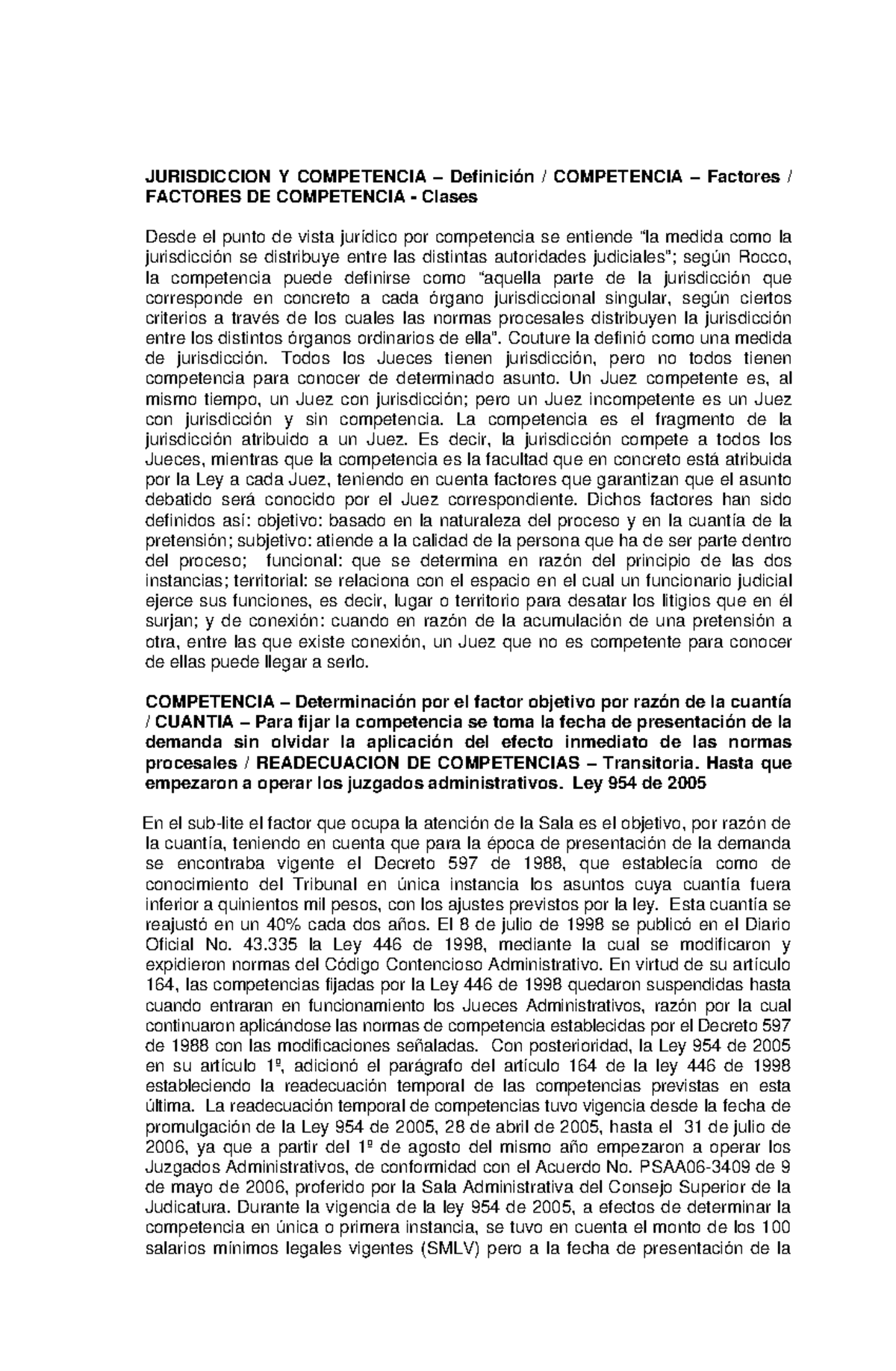 JUR-2082-06: Análisis de Jurisdicción y Competencia en Procesos ...