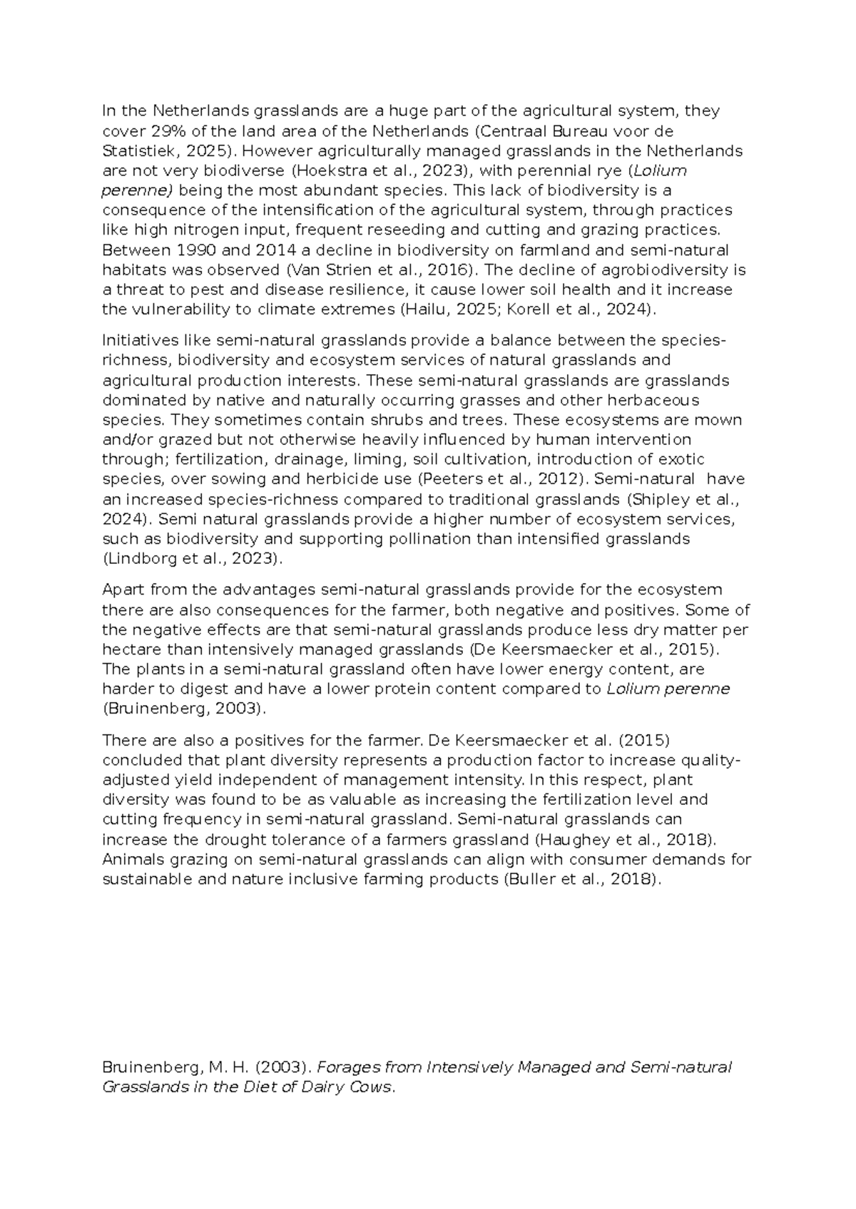 Case Study: Feeding Quality of Forage from Semi-Natural Grasslands for ...