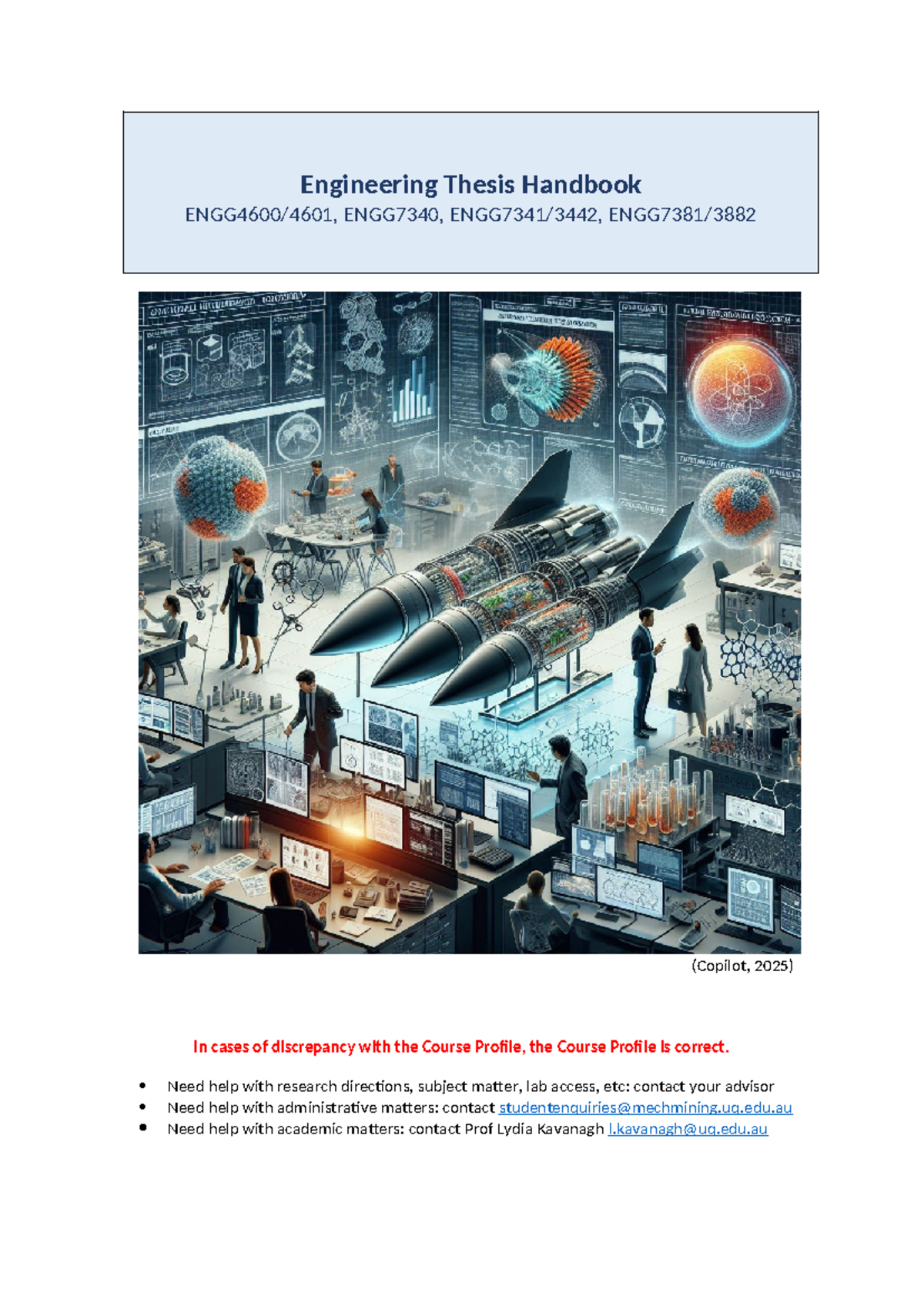 Engineering Thesis Handbook ENGG7340: Guidelines & Resources for ...