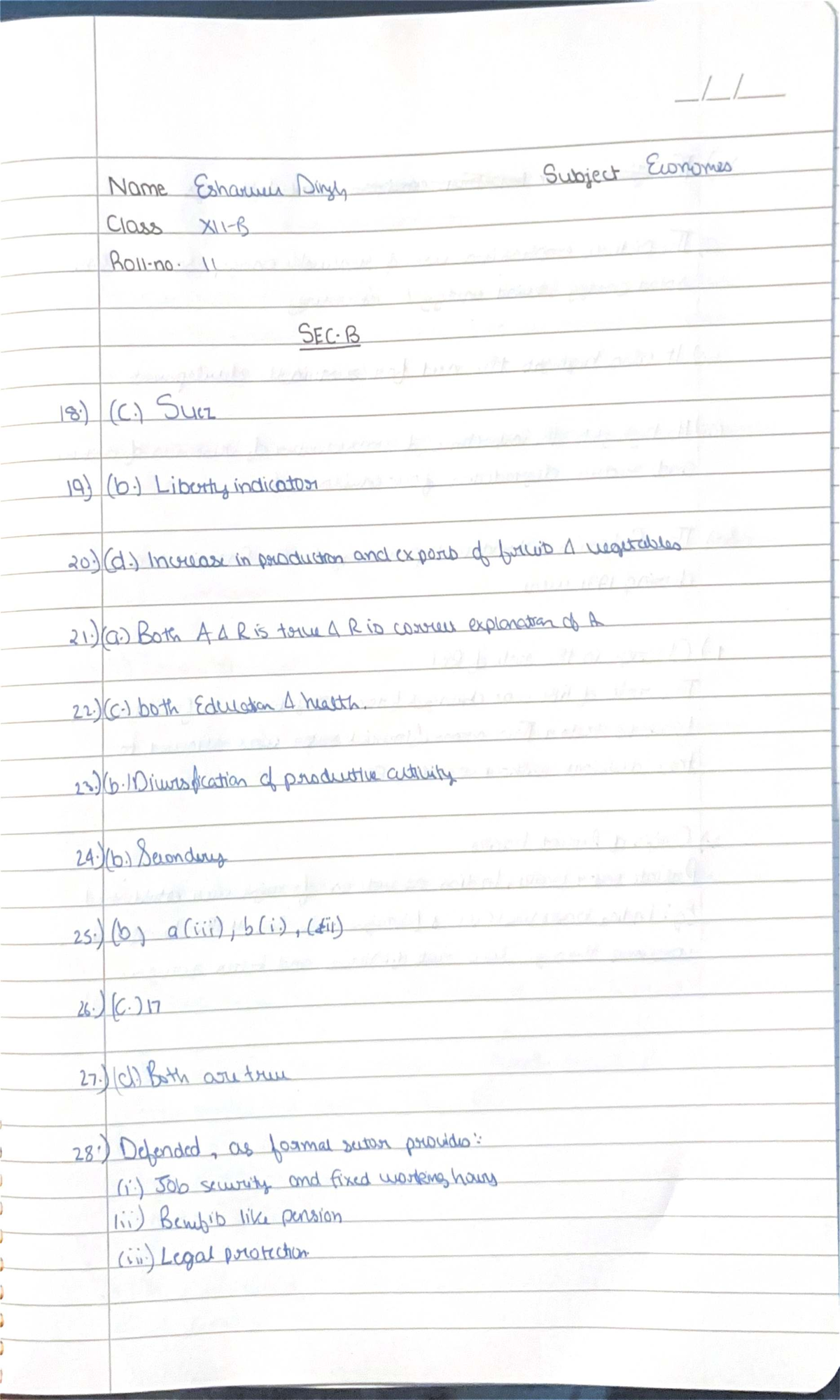 Economics Class 11 Final Exam Notes - Studocu