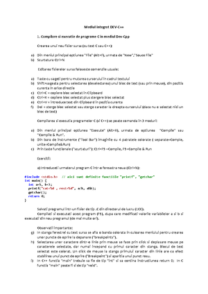 Definirea DE Clase IN C++ - Programare in C++, POO 2. DEFINIREA DE ...
