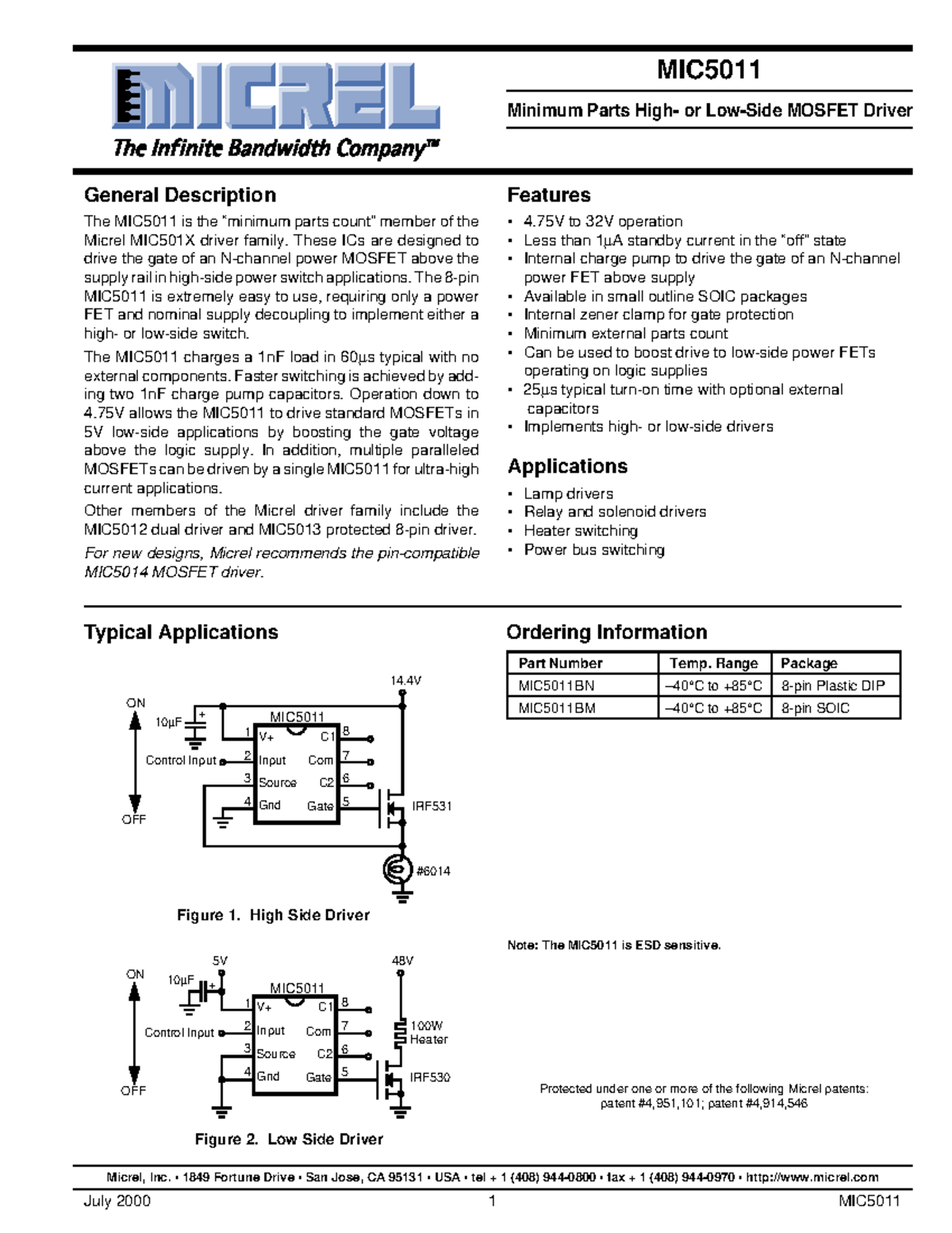 MIC5011 Final Exam Study Guide: MOSFET Driver Overview - Studocu