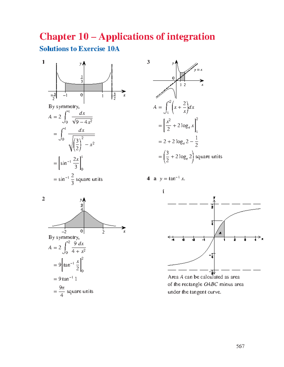 Chapter 10: Worked Solutions for Integration Applications - Studocu