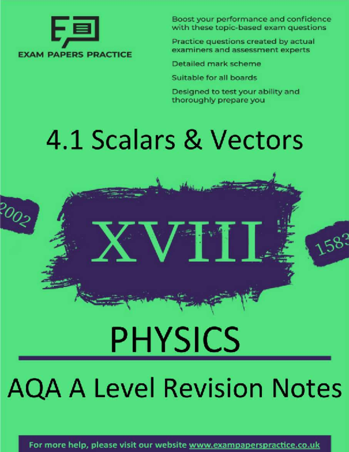 AQA A Level Physics 4.1 Scalars and Vectors Exam Practice Notes - Studocu