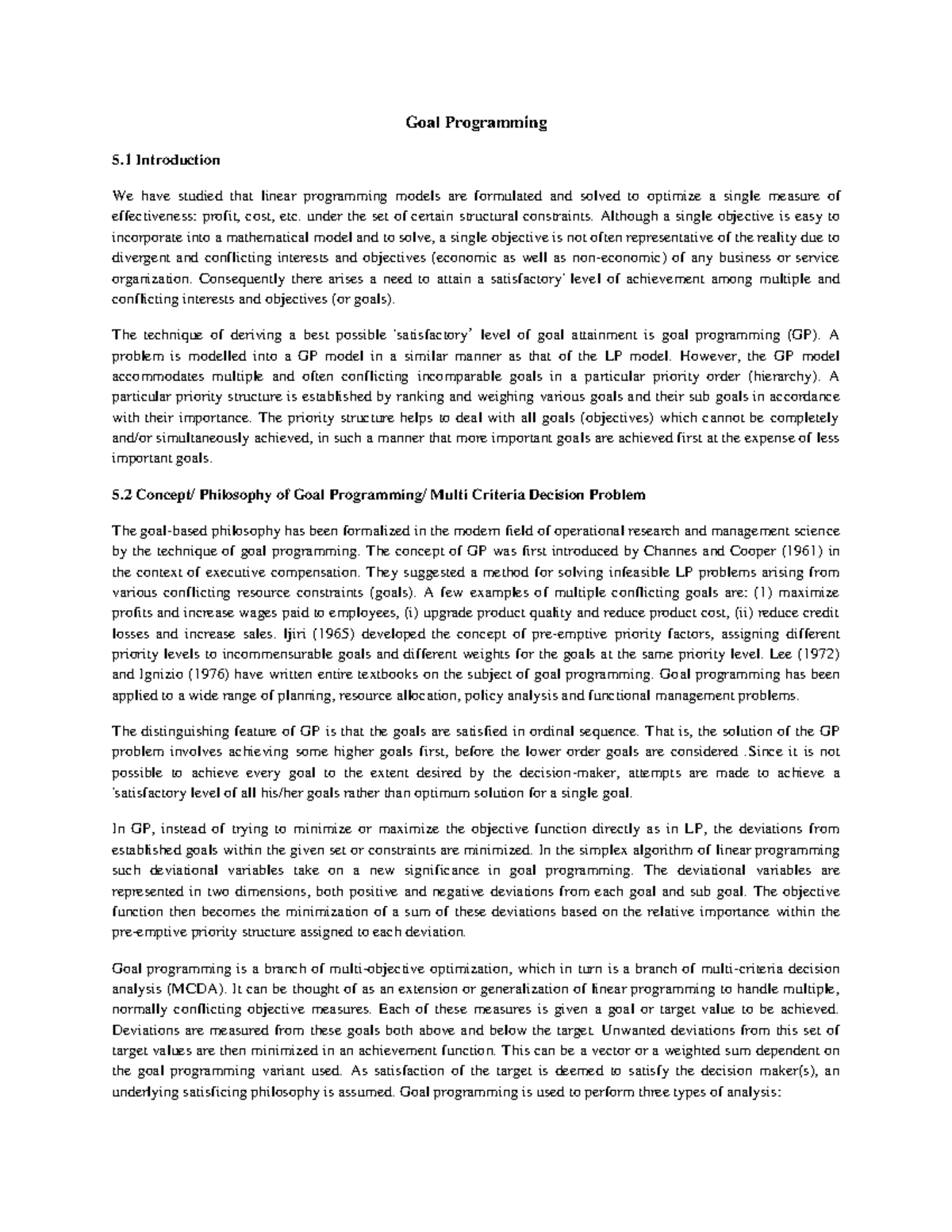 Goal Programming: An In-Depth Study of Multi-Objective Optimization ...
