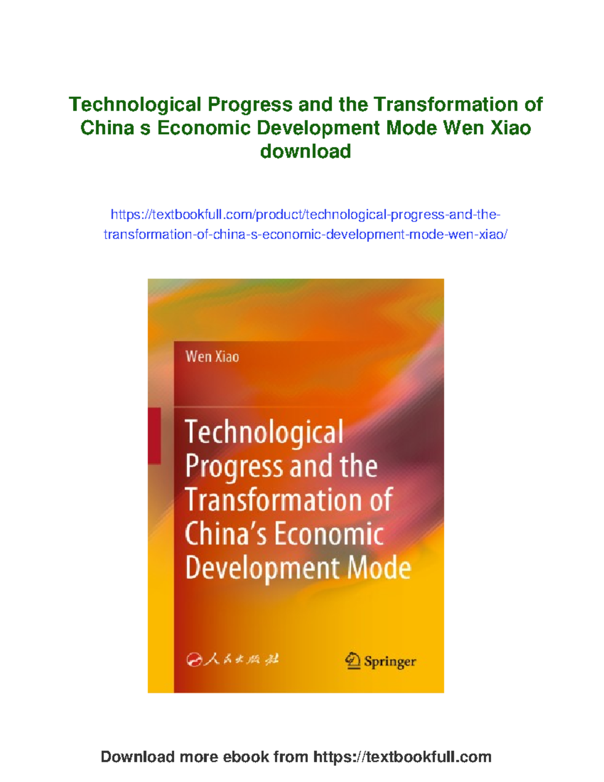 Technological Progress and Economic Development Mode Transformation: A ...