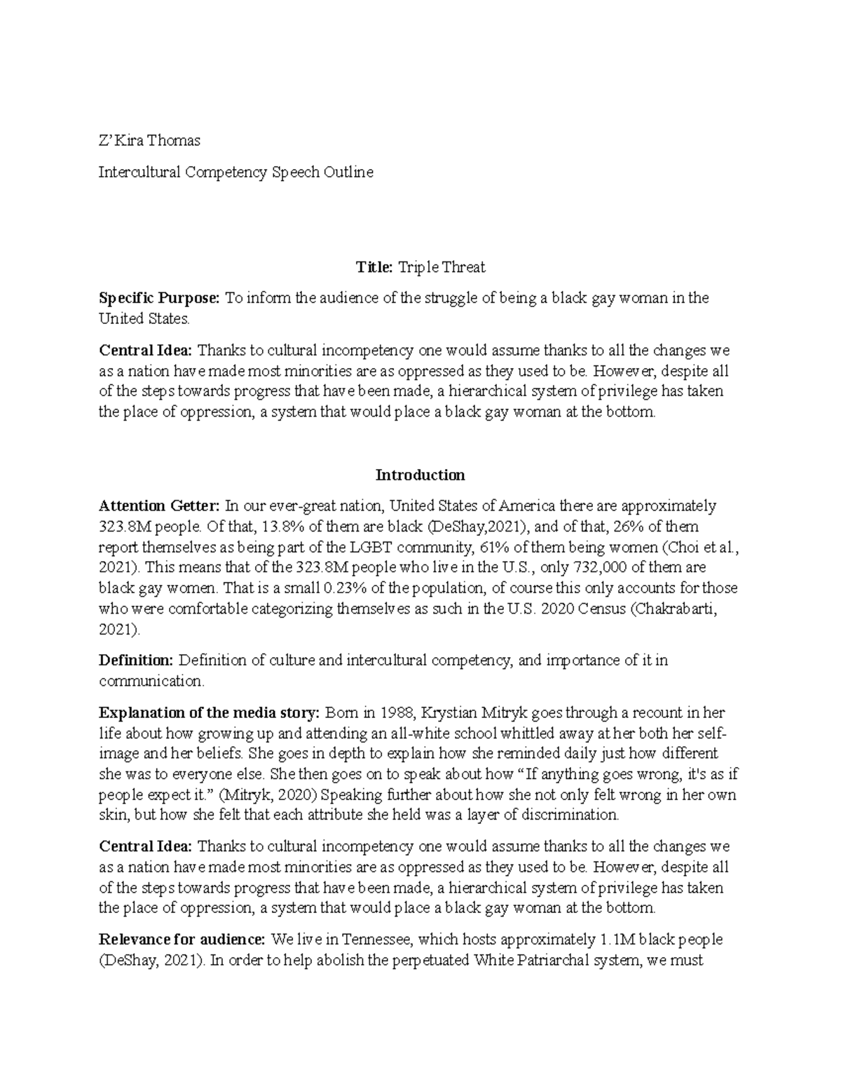 Speech Critique 2: Analysis of Mandela's Nobel Peace Prize Lecture