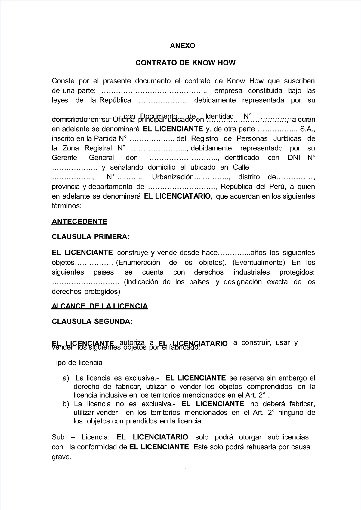 Pdf-ejemplo-contrato-de-know-how compress - ANEXOANEXO CONTRATO DE KNOW ...
