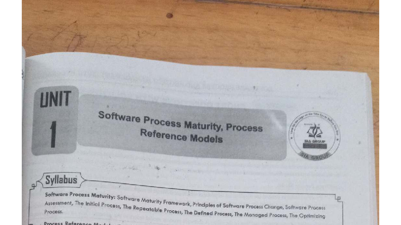 SPPM UNIT 1: Software Process Maturity & Reference Models Notes - Studocu