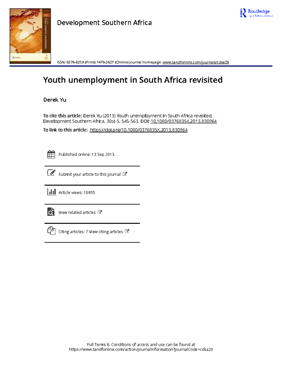 Youth Unemployment Trends in South Africa: A Comprehensive Analysis ...