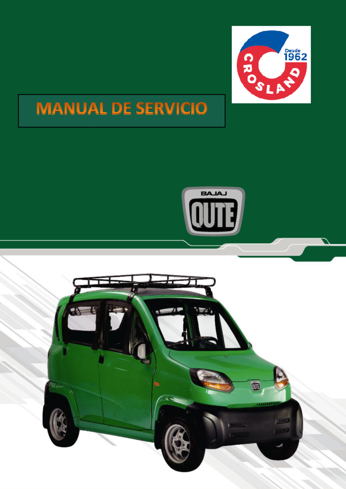Manual de Servicio del Bajaj Qute - Mecánica Automotriz 71112444 - Document Preview