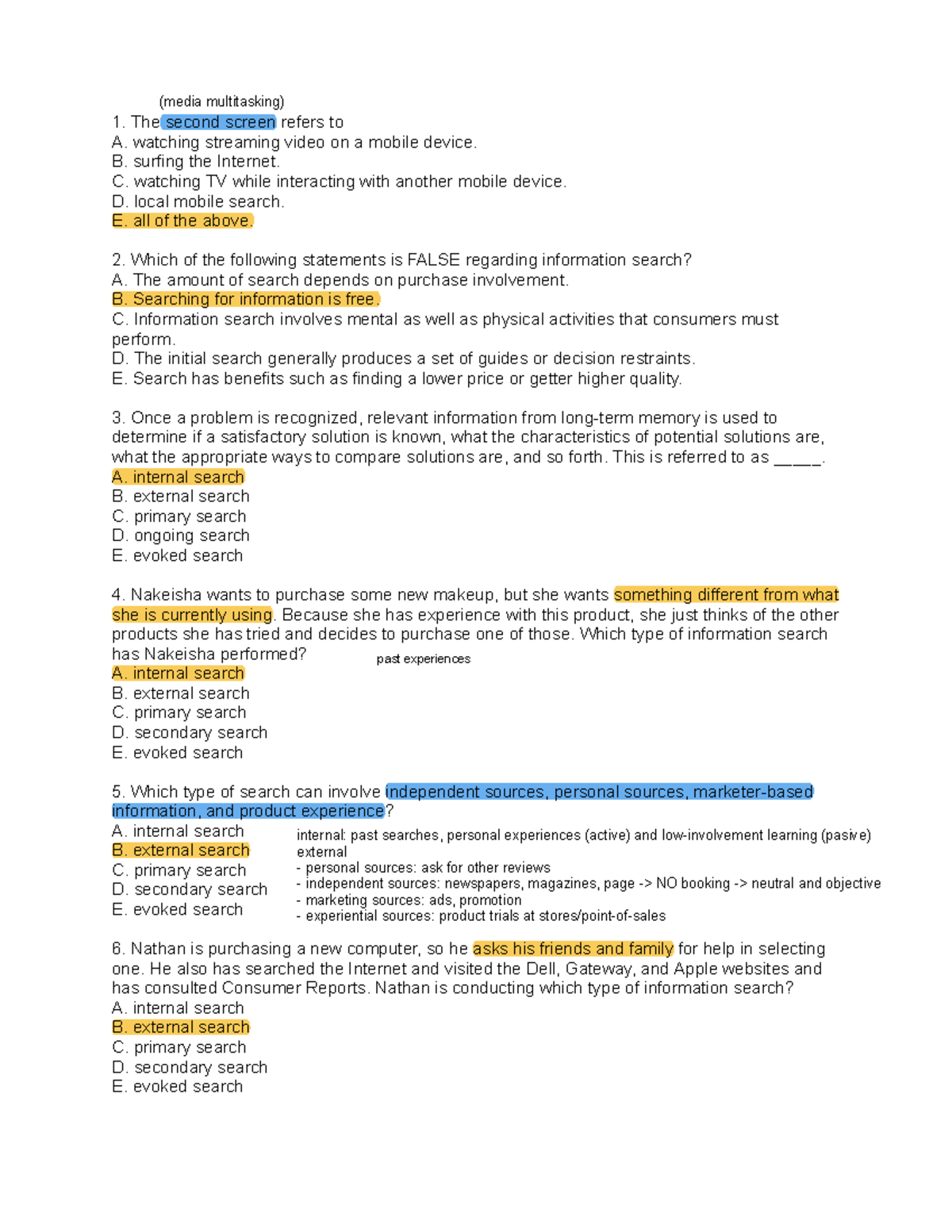 Cb - MCQ Chapter 15: Media Multitasking and Consumer Decision Making ...