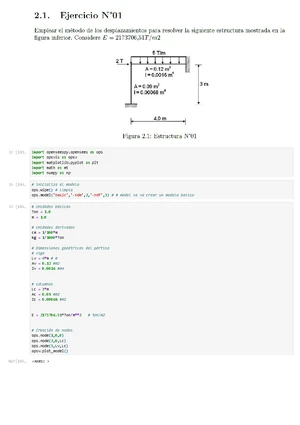 P2 - Python Script for Structural Analysis in OpenSeesPy - Studocu