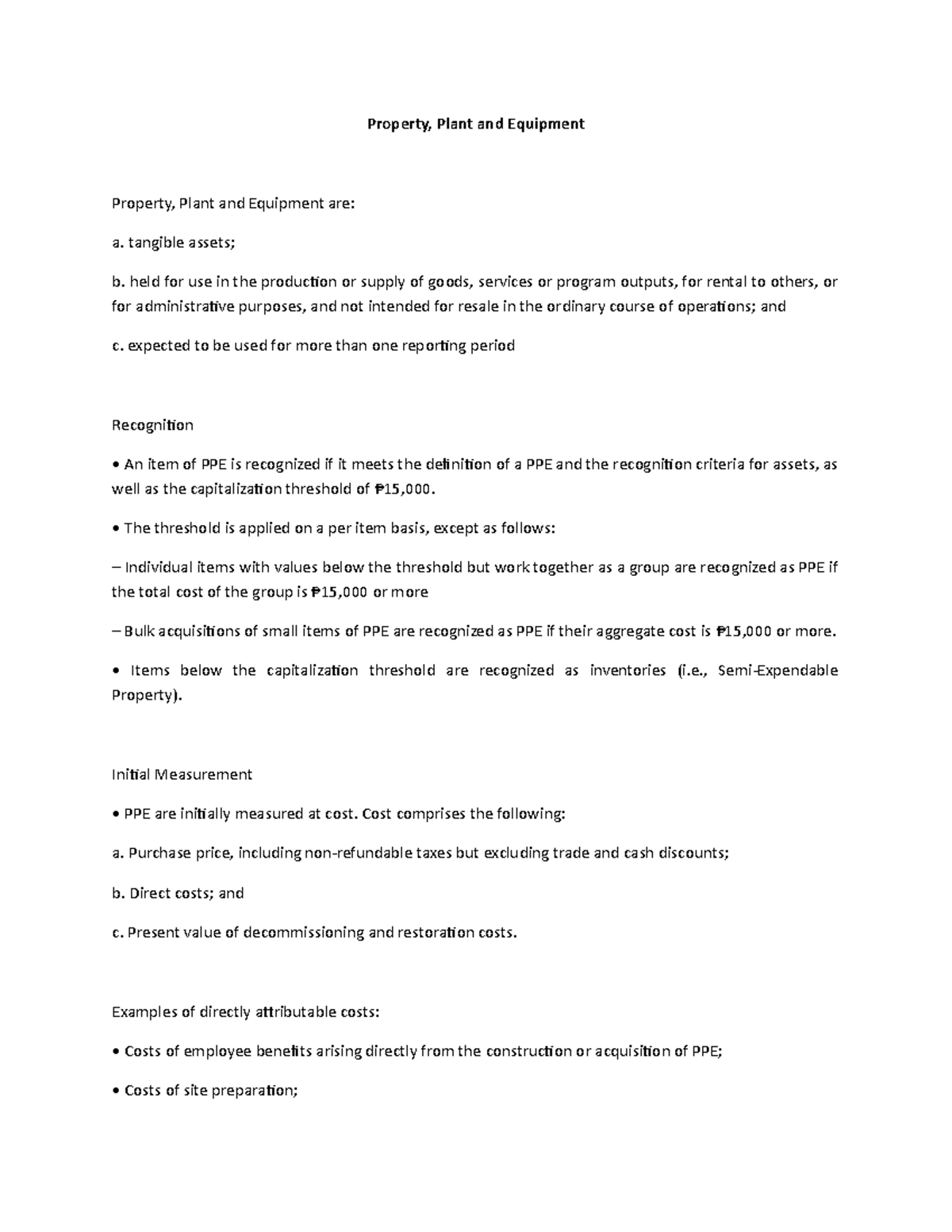 Chapter 10: Understanding Property, Plant and Equipment (PPE) in Depth ...