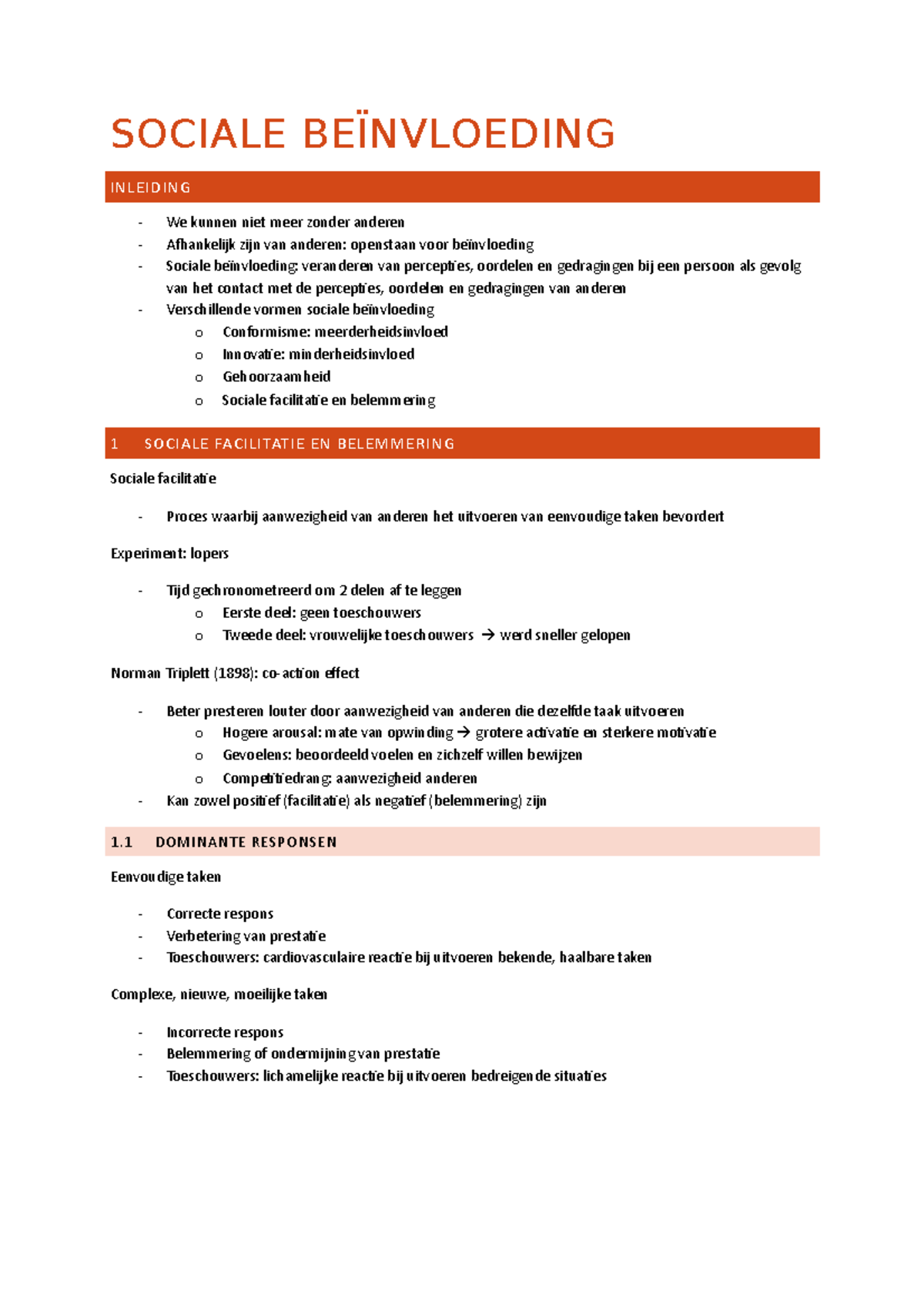 H3-Sociale Beïnvloeding: Inzicht in Sociale Facilitatie en ...